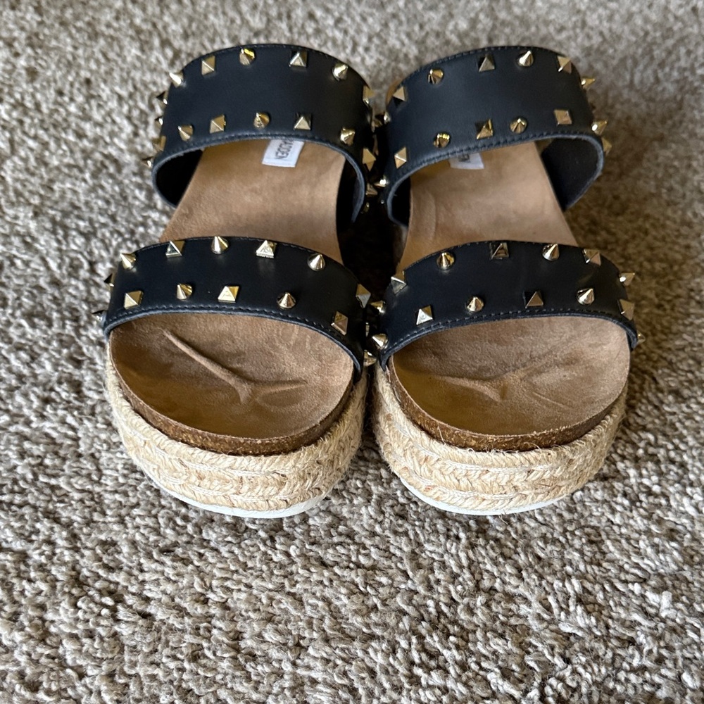 Steve Madden Black Studded Sandals